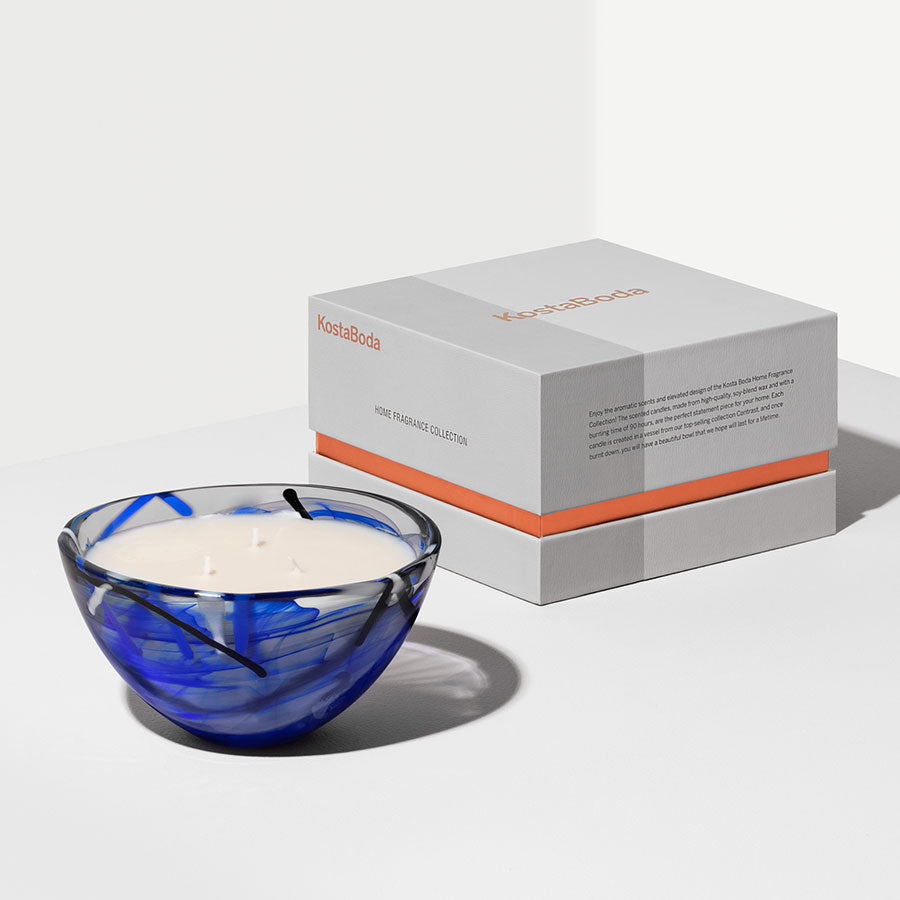 Contrast Blue Candle - Coastal Bloom