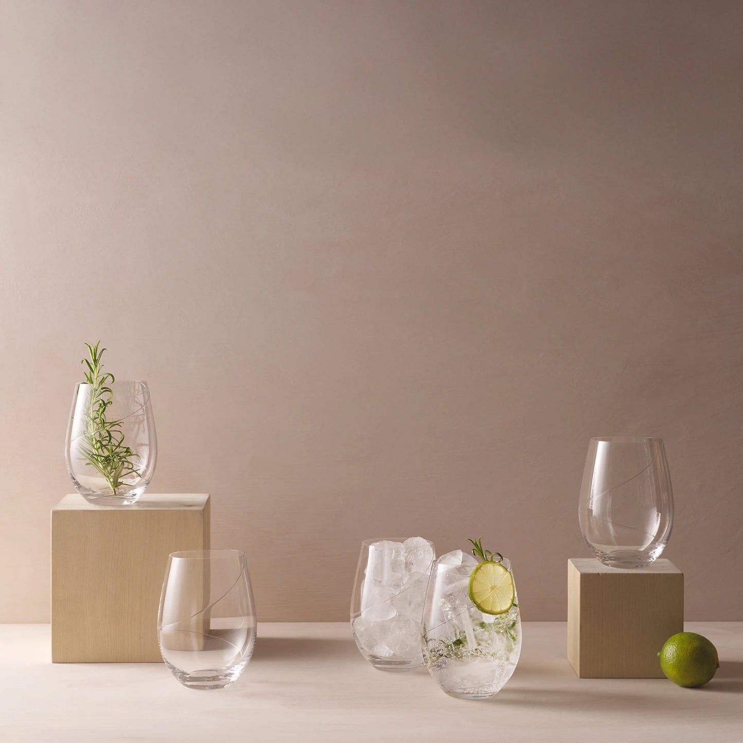 Line Stemless Wine/Tumbler set 2