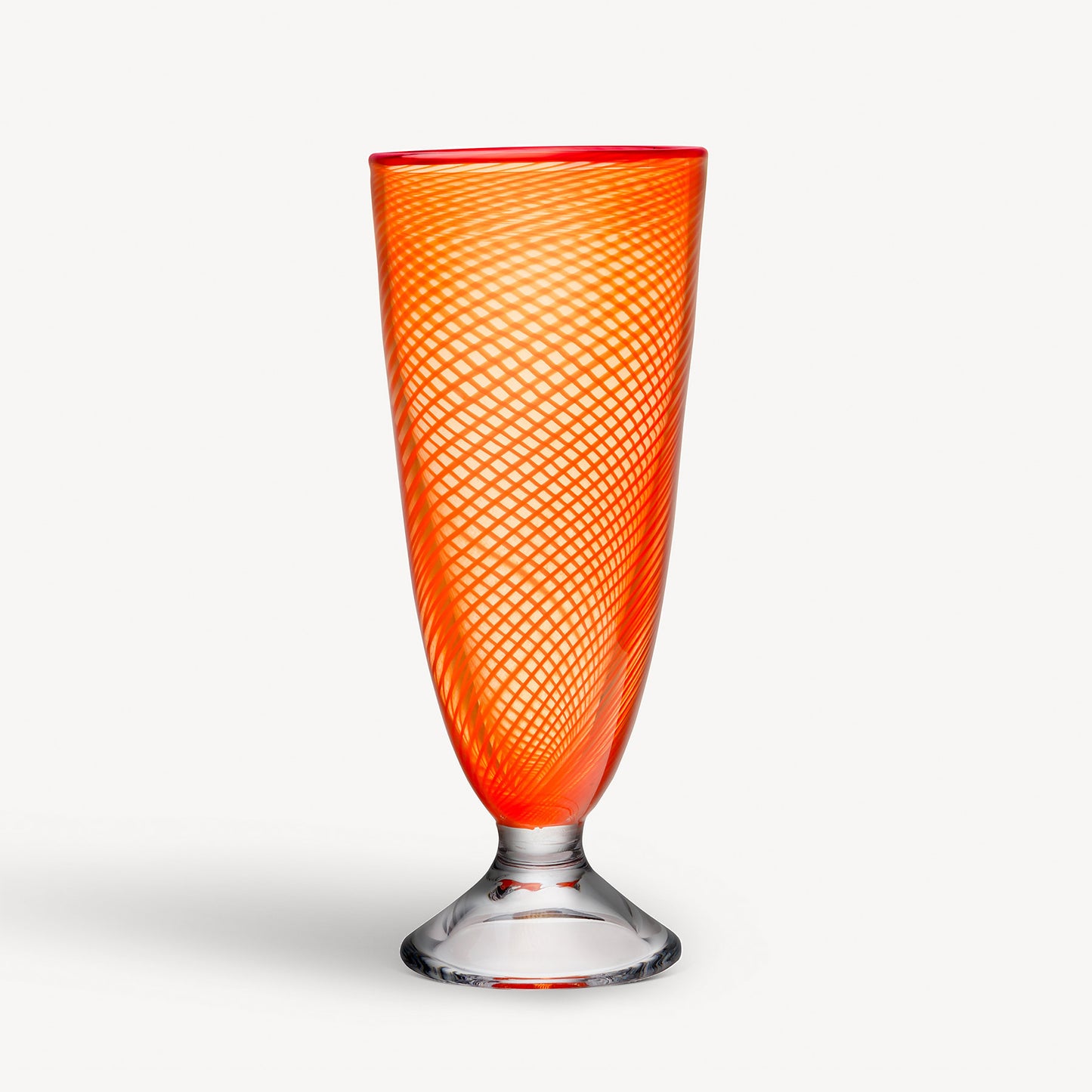 Red Rim Orange Vase