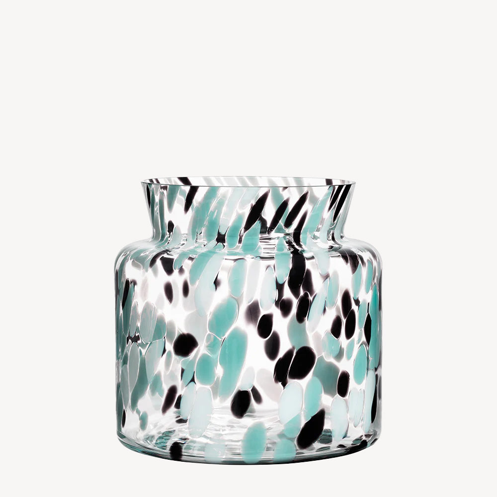 Gran Green Black Vase Large