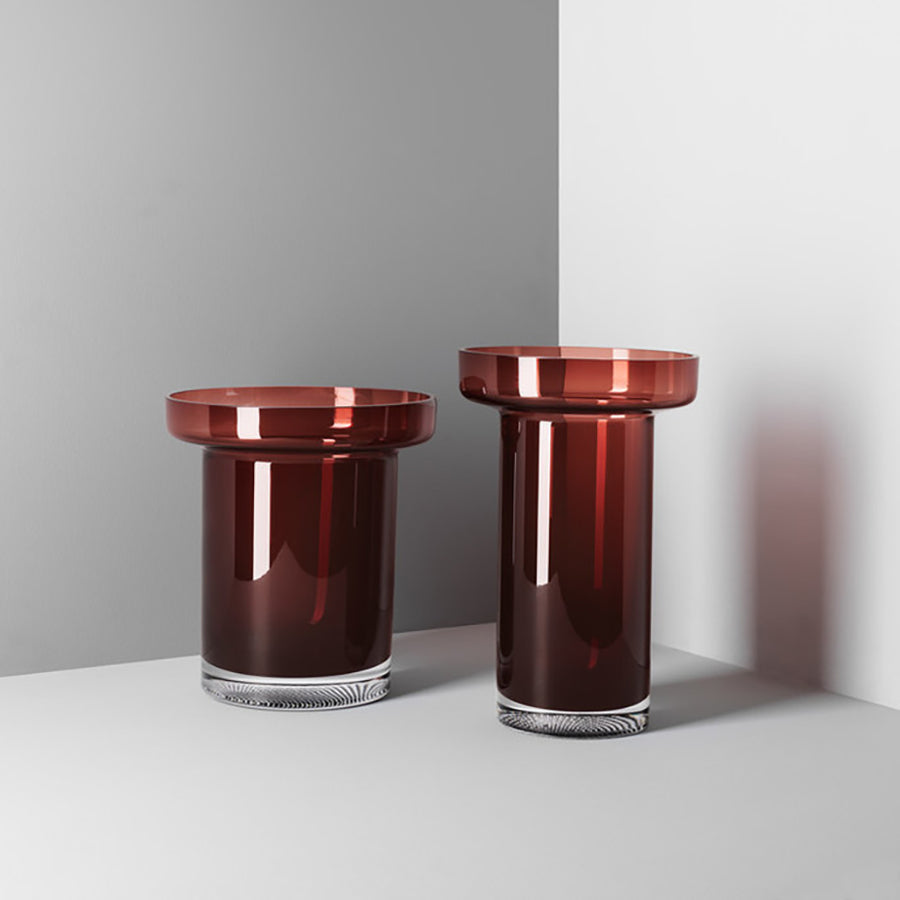 Limelight Vase Burgundy Tall