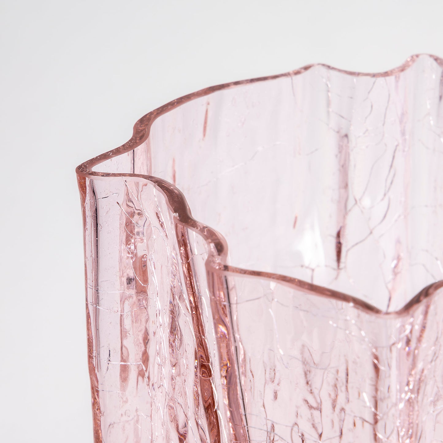 Crackle Pink Vase Tall