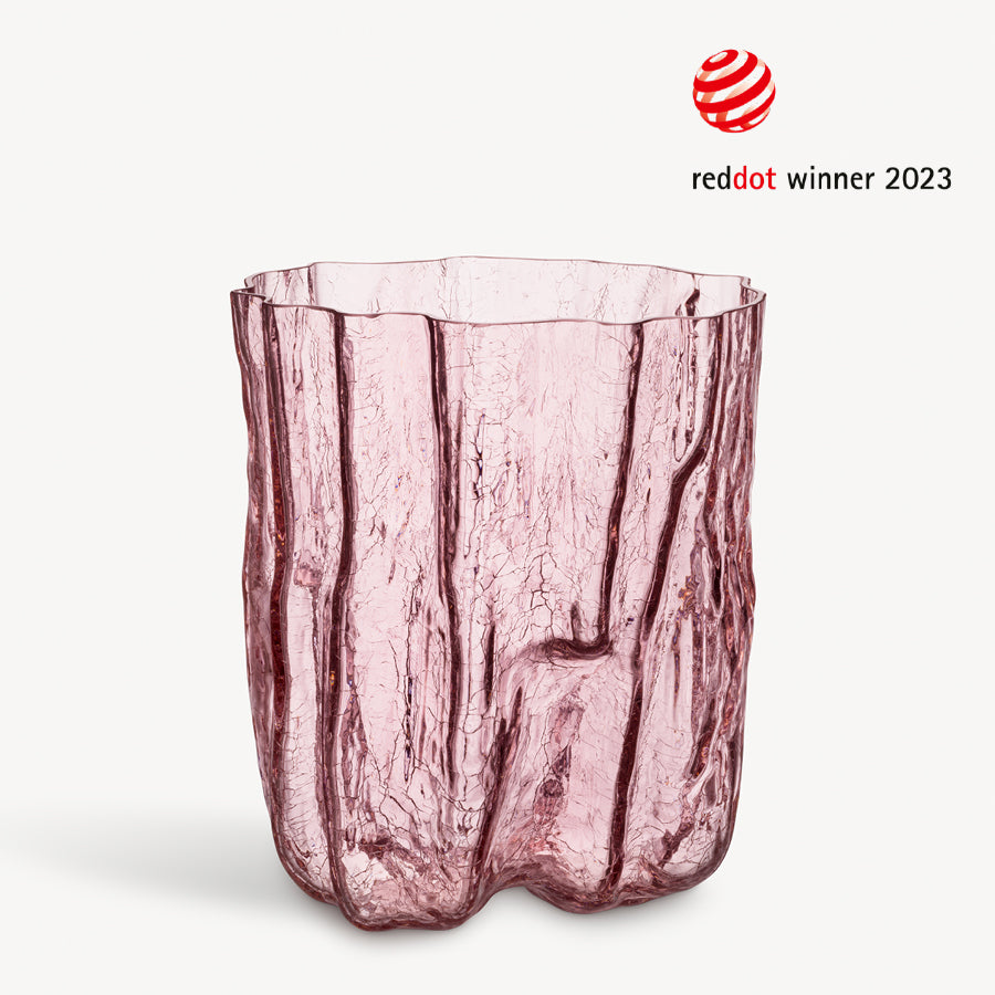Crackle Pink Vase Tall