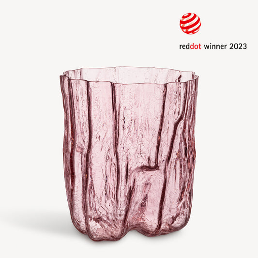 Crackle Vase Pink Tall