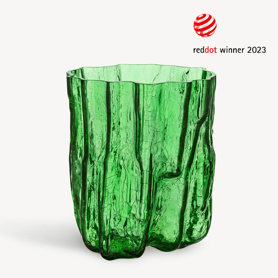 Crackle Vase Green Tall