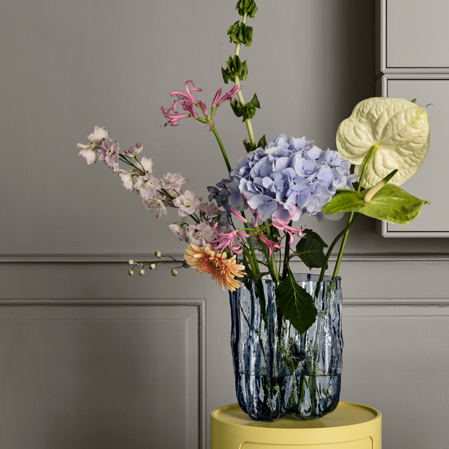 Crackle Circular Vase Tall