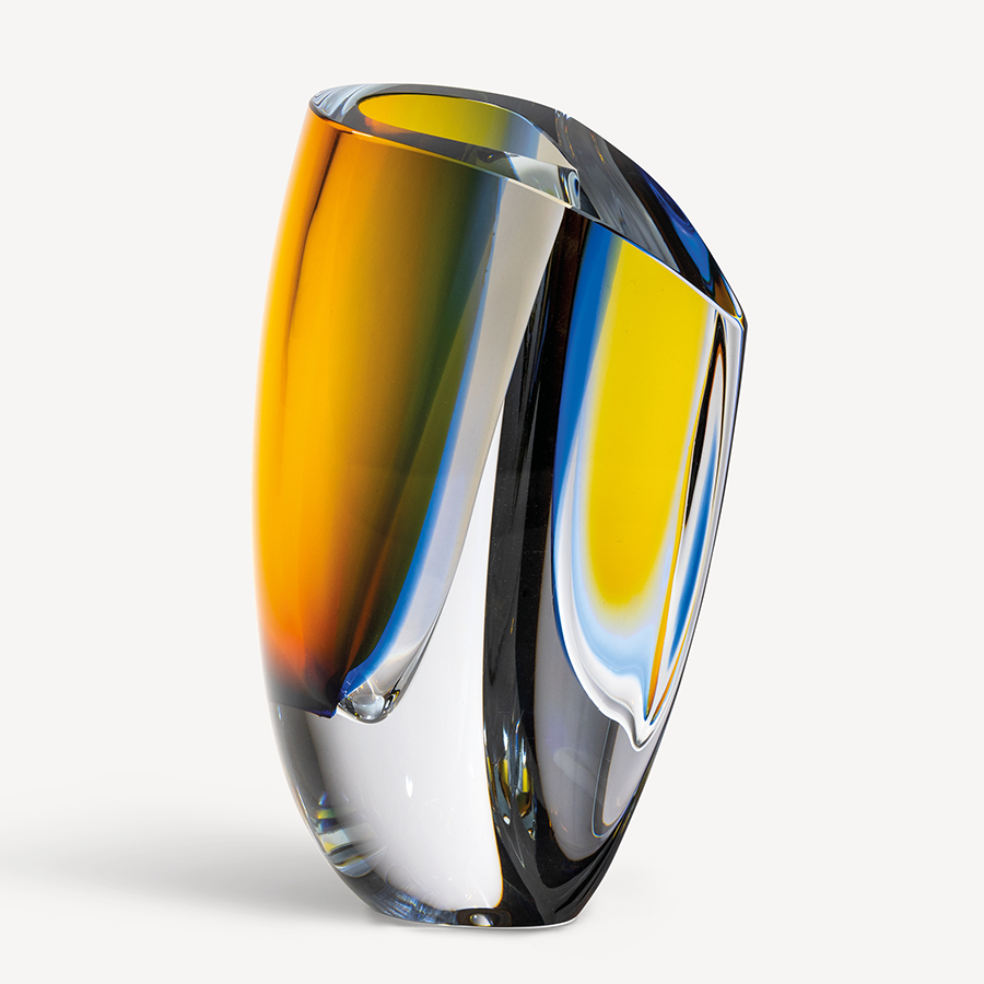 Mirage Blue/Amber Vase XL