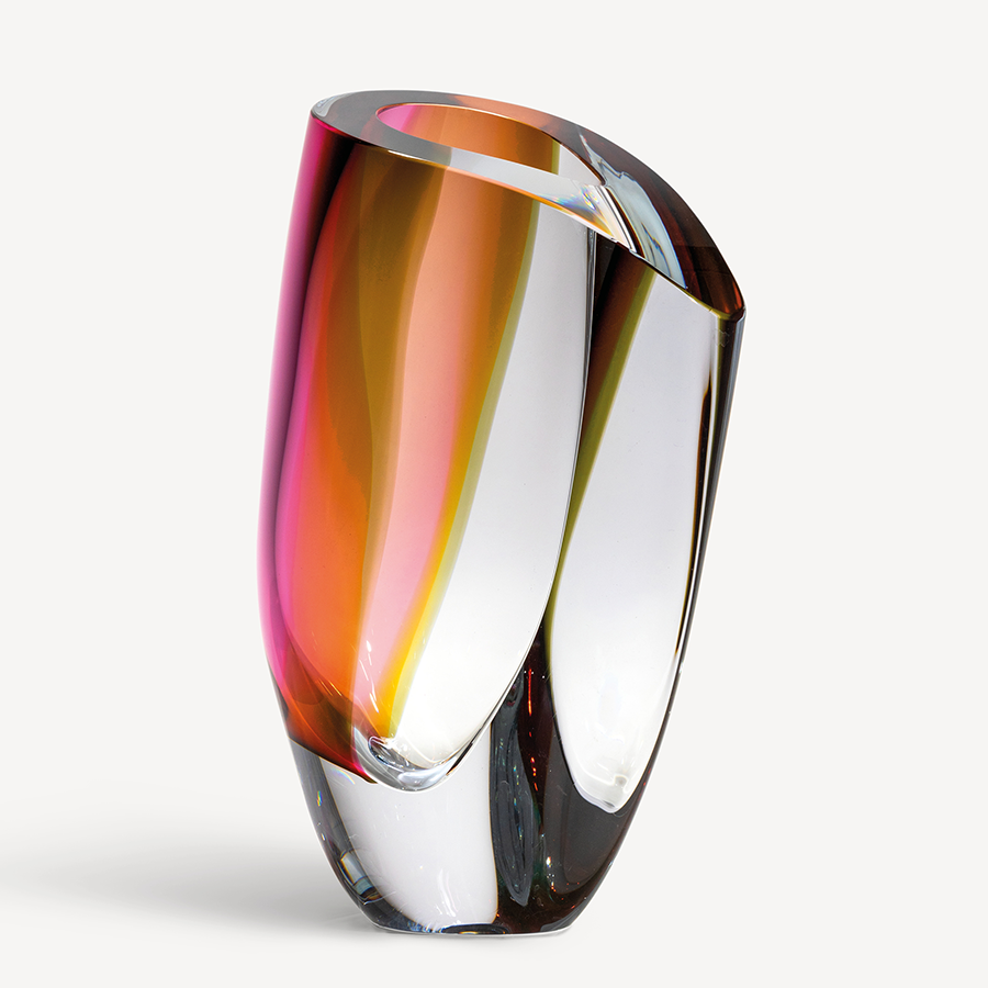 Mirage Gray/Red Vase XL