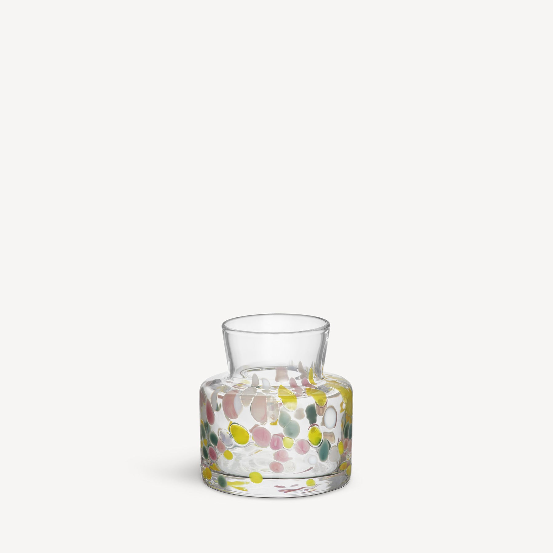 Kosta Boda Meadow Vase Spring Pink Yellow Crystal Glass Decor Small