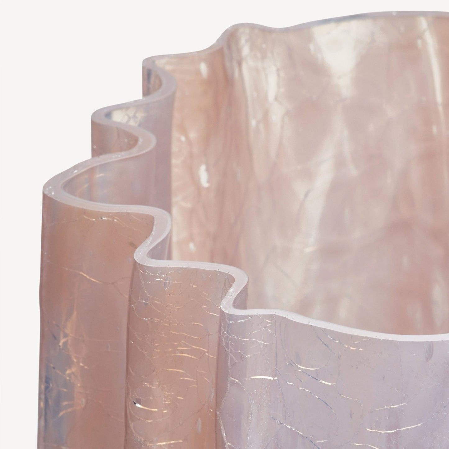 Crackle Vase Pink Pearl Tall