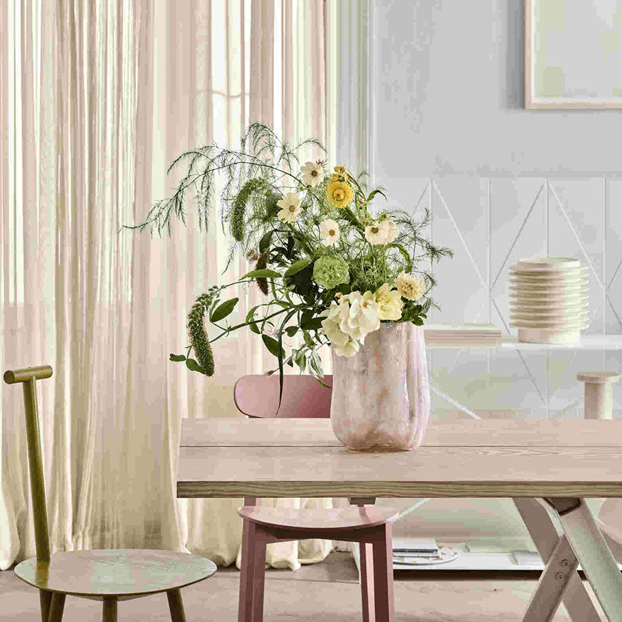 Crackle Vase Pink Pearl Tall