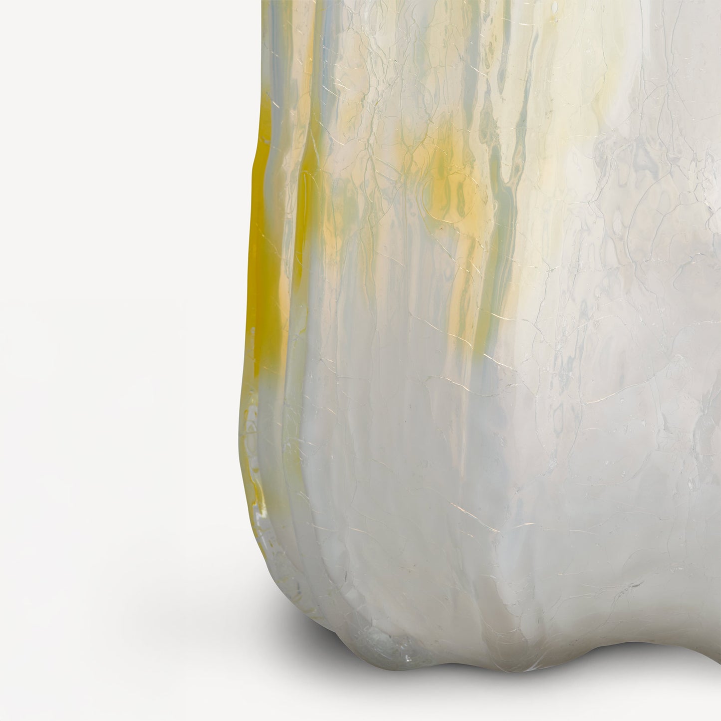 Crackle Vase Lemon Sorbet Tall