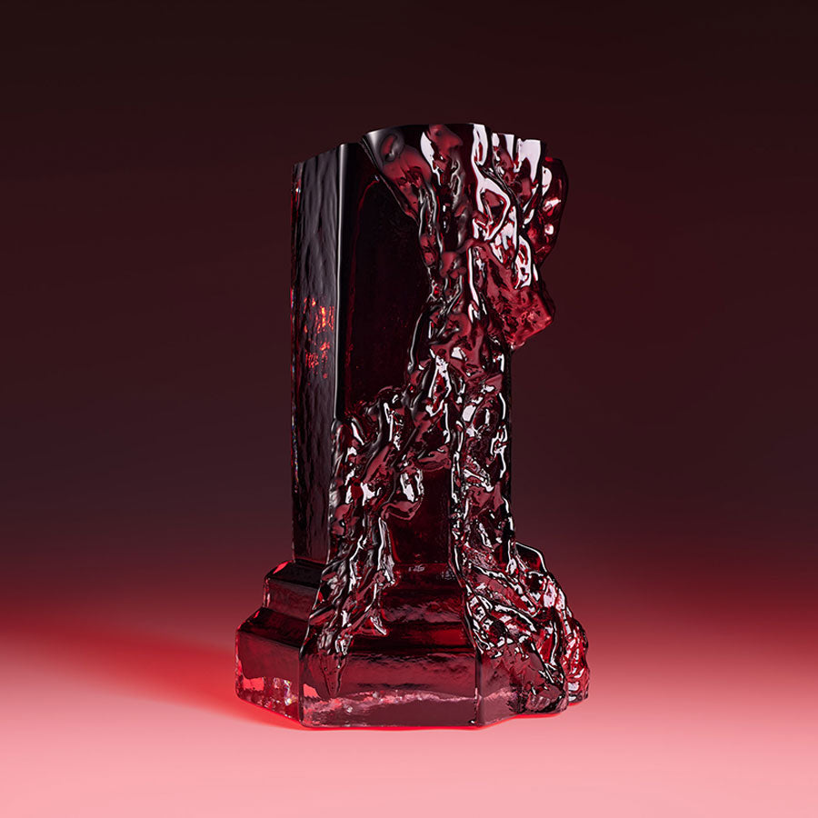 Rocky Baroque Vase Oxblood
