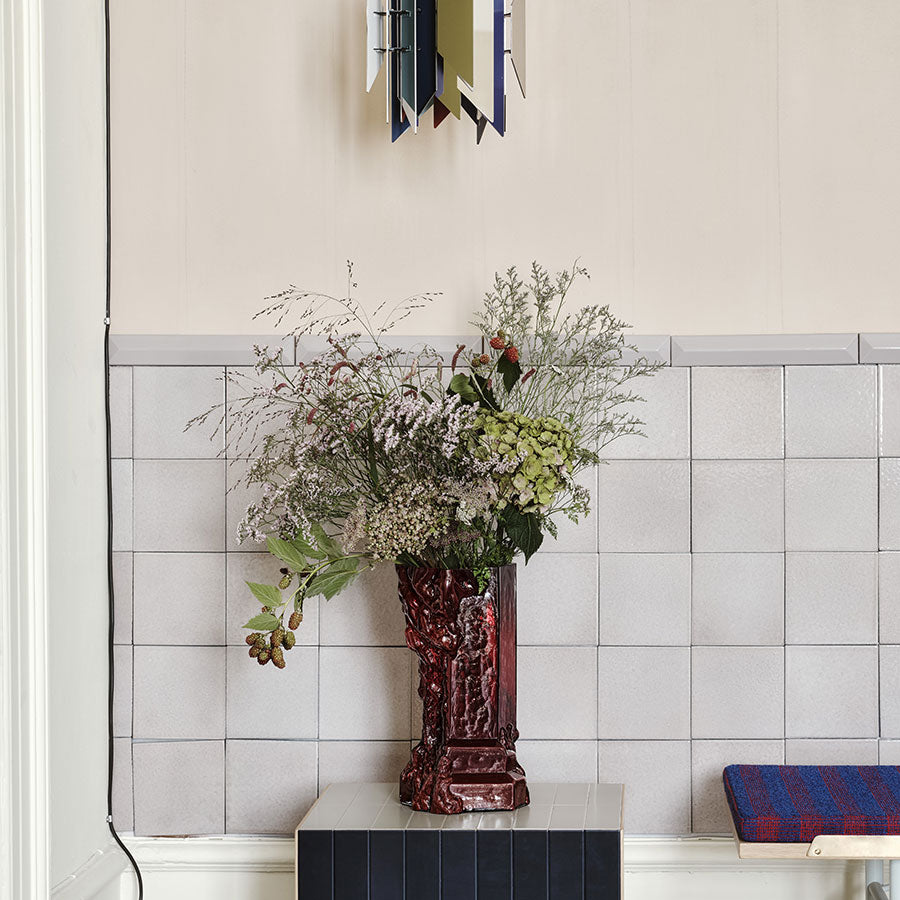 Rocky Baroque Vase Oxblood
