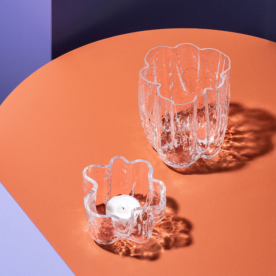 Crackle Vase Clear Small