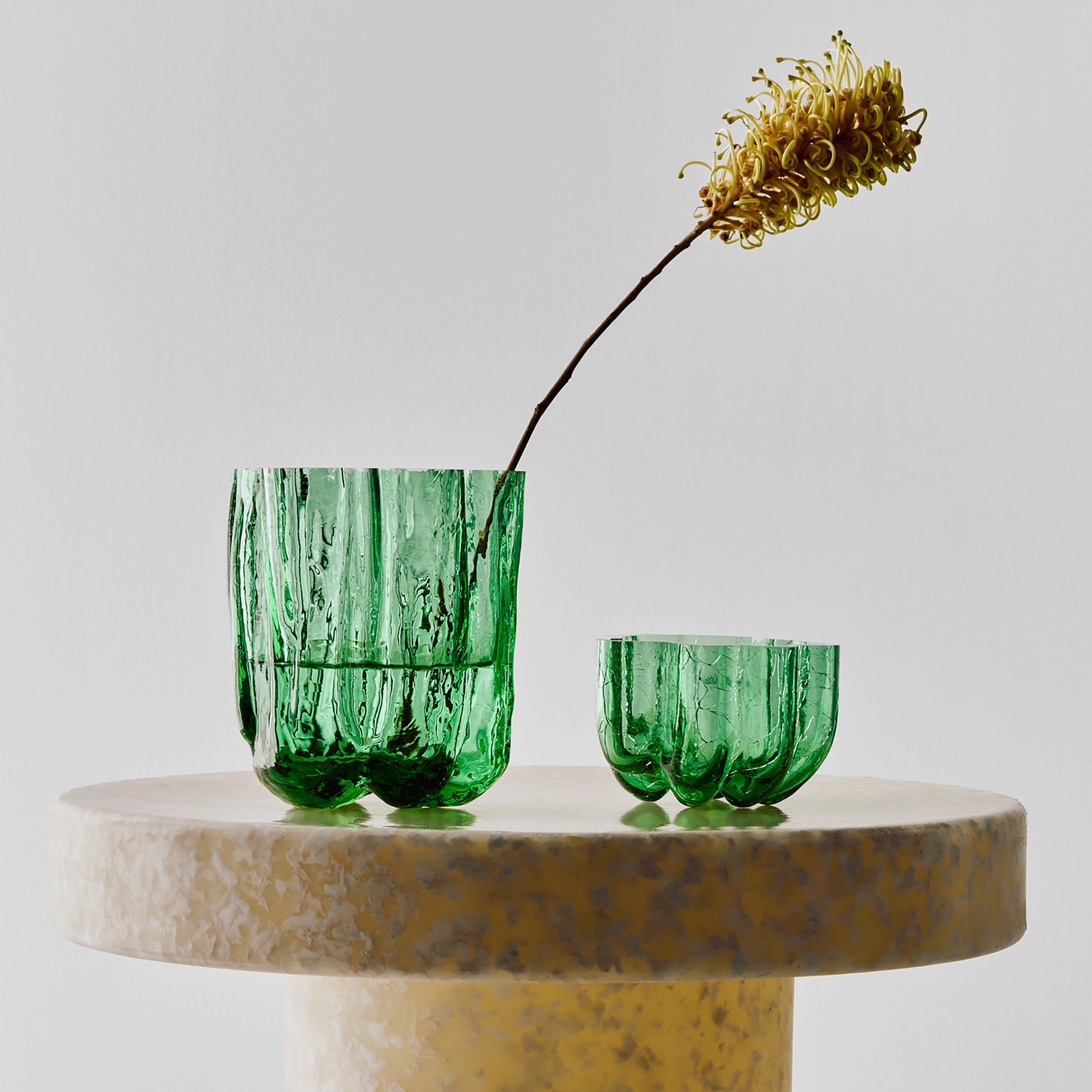 Crackle Vase Dark Green Small