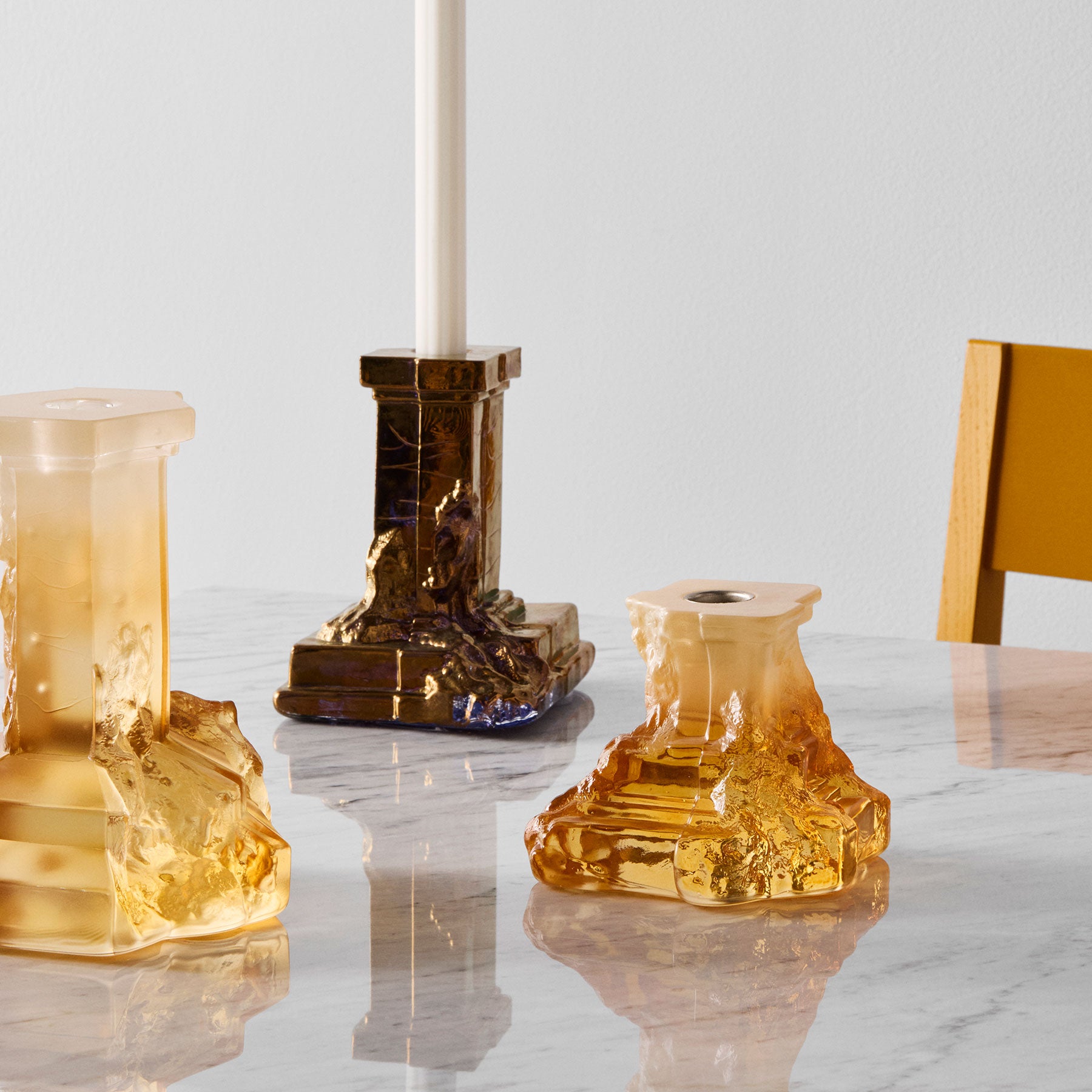 Rocky Baroque Candlestick Amber Haze Medium