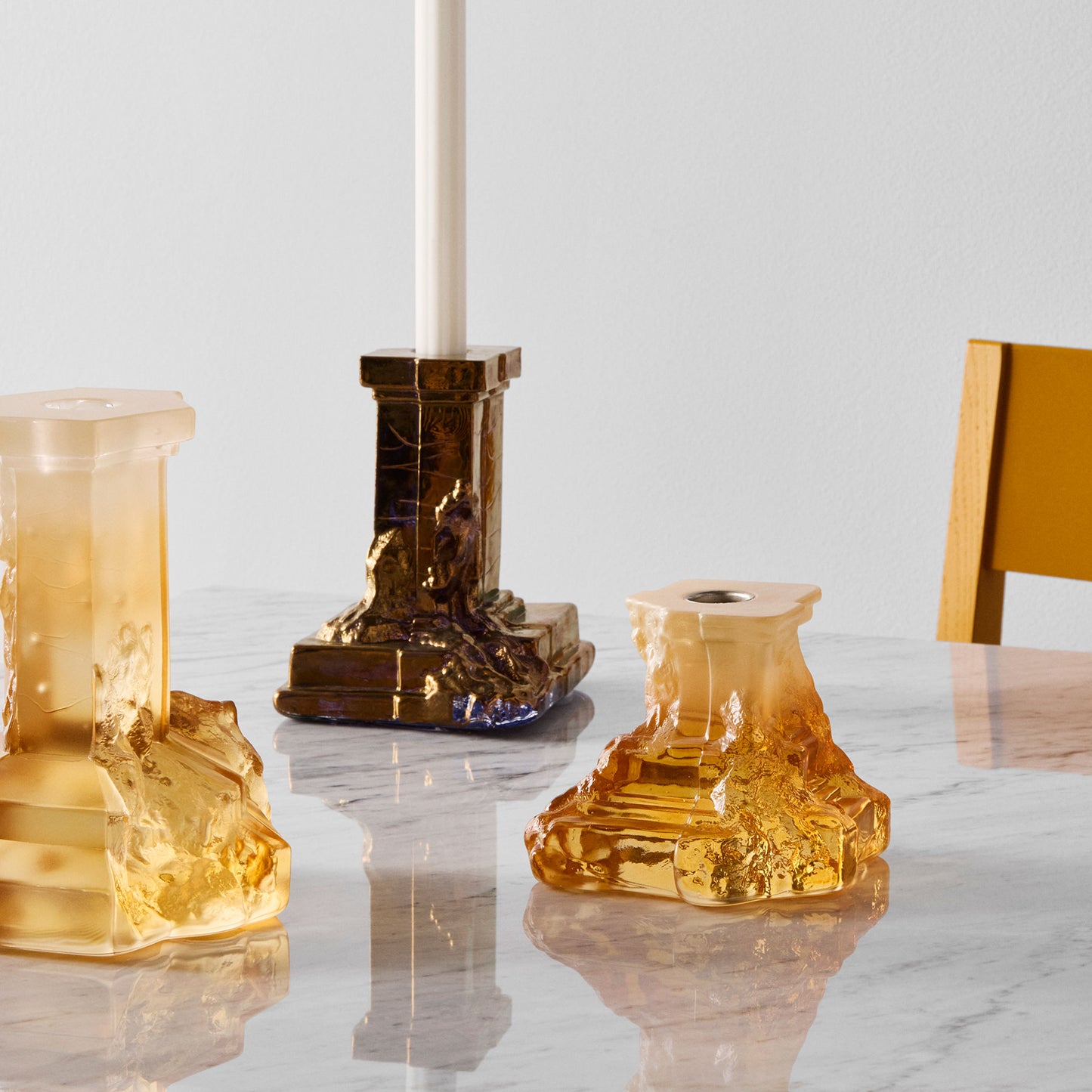 Rocky Baroque Candlestick Amber Haze Medium