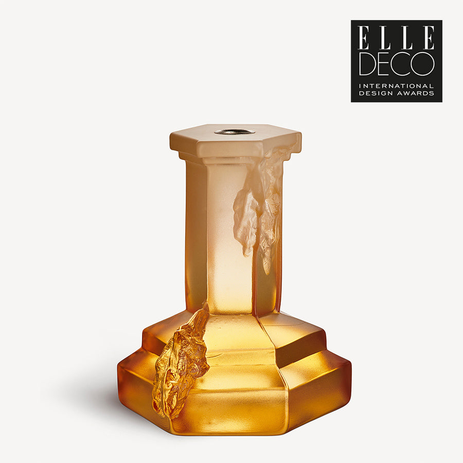 Rocky Baroque Candlestick Amber Haze Large