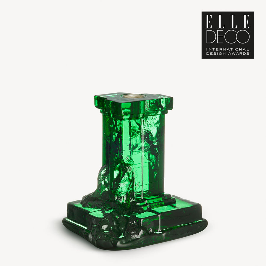 Rocky Baroque Candlestick Emerald Green Medium