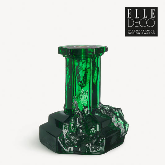 Rocky Baroque Candlestick Emerald Green Large