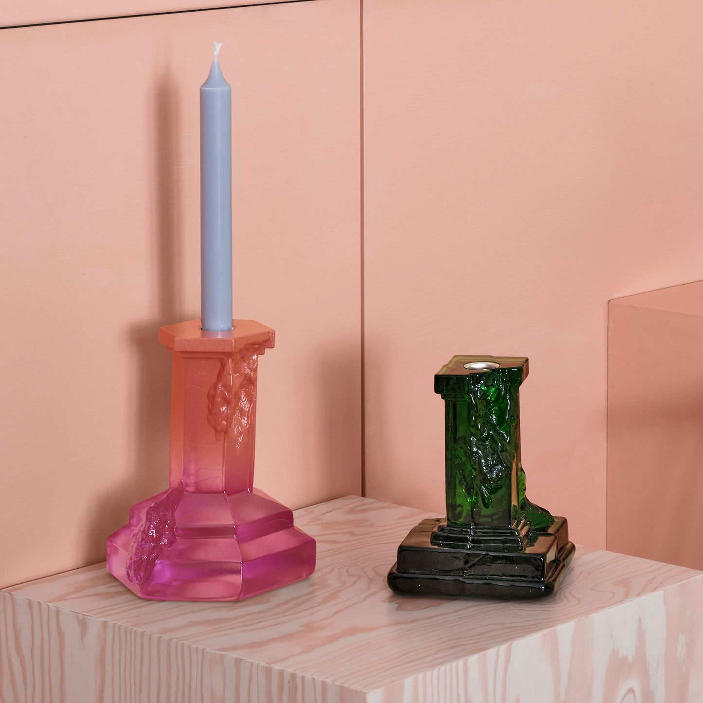 Rocky Baroque Candlestick Spicy Rose Large