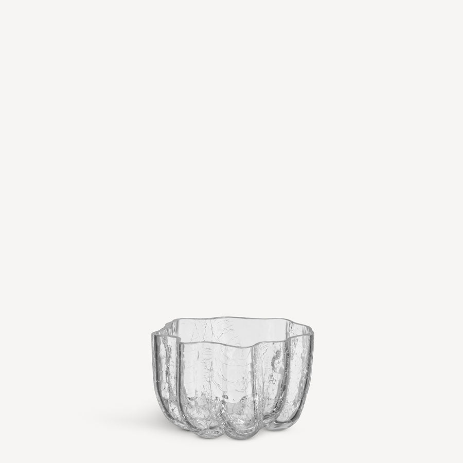 Crackle Bowl/Votive Clear