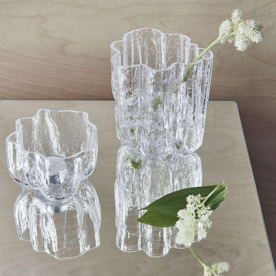 Crackle Bowl/Votive Clear