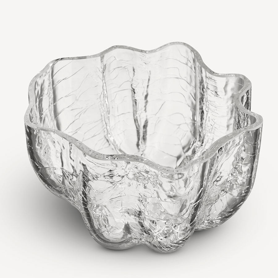 Crackle Bowl/Votive Clear
