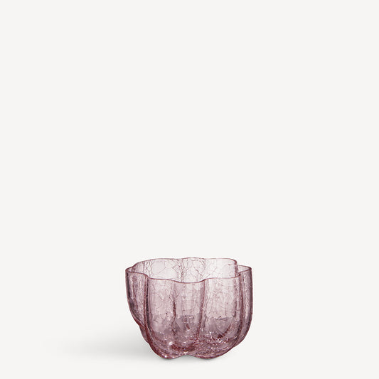Crackle Bowl/Votive Pink
