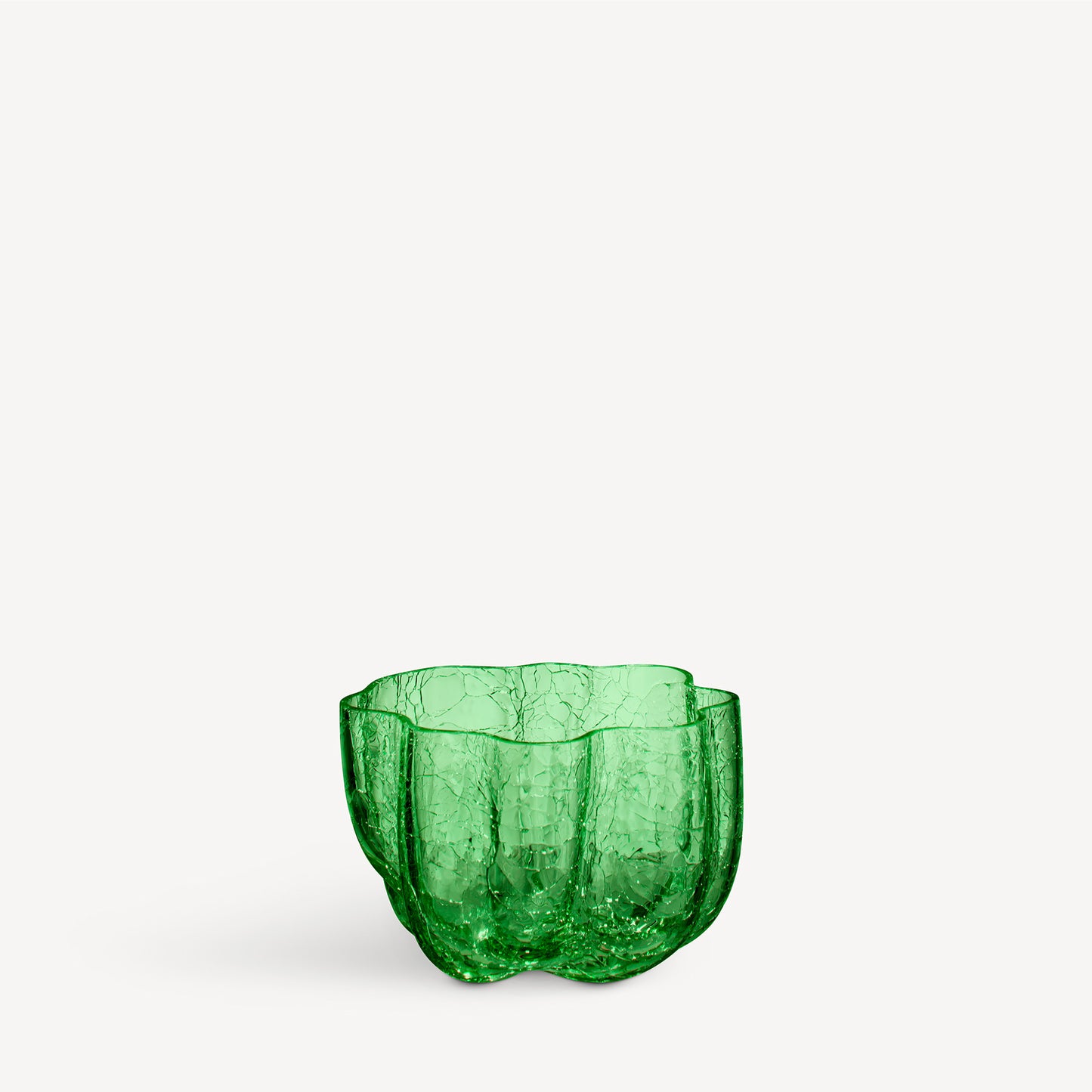 Crackle Bowl/ Votive Dark Green