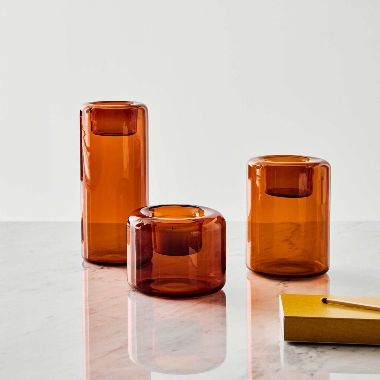 Happy Votive Amber Set Of 3