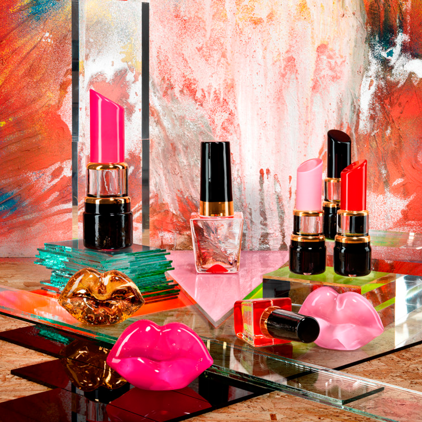 Make Up Nail Polish Red large