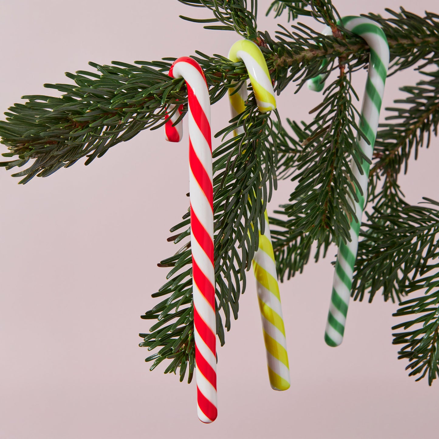 Polka Candy Cane White/red Set Of 3