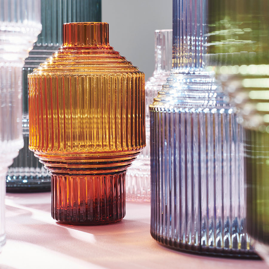 Pavilion Vase Dark Amber Small