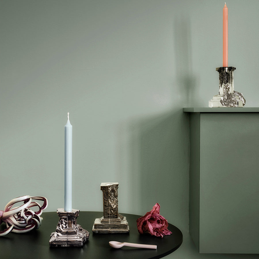 Rocky Baroque Candlestick Glossy Glaze Small