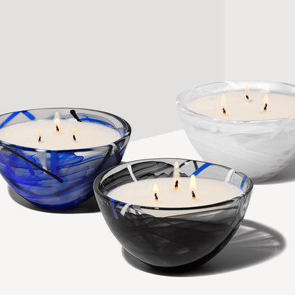 Contrast Blue Candle - Coastal Bloom