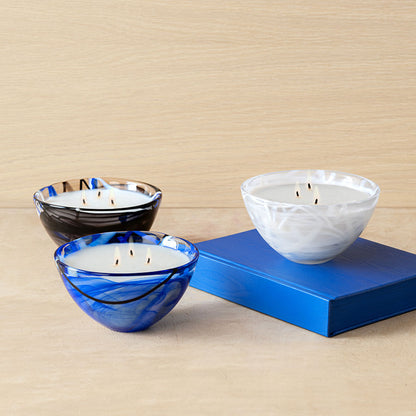 Contrast Blue Candle - Coastal Bloom