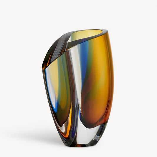 Mirage Blue/Amber Vase Large