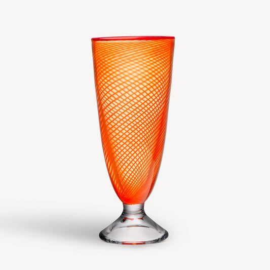 Red Rim Orange Vase