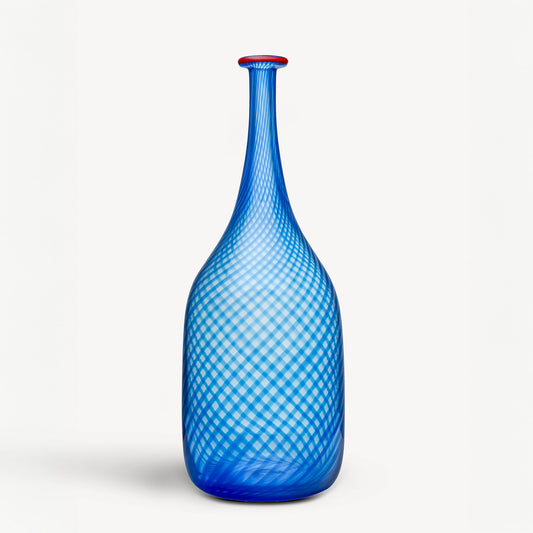Red Rim Blue Bottle