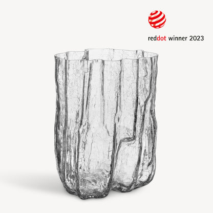 Crackle Clear Vase Tall