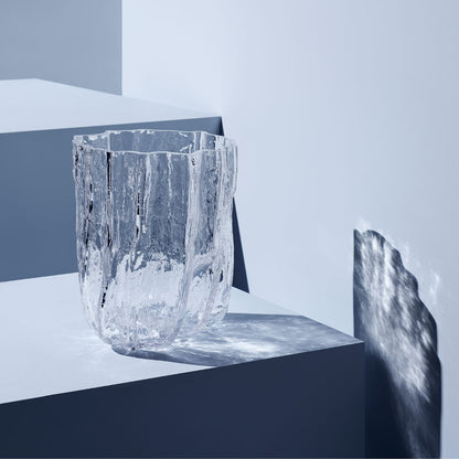 Crackle Clear Vase Tall