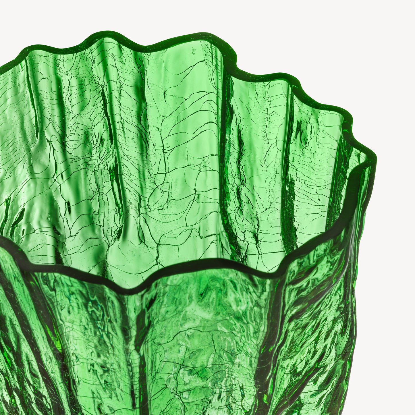 Crackle Green Vase Tall
