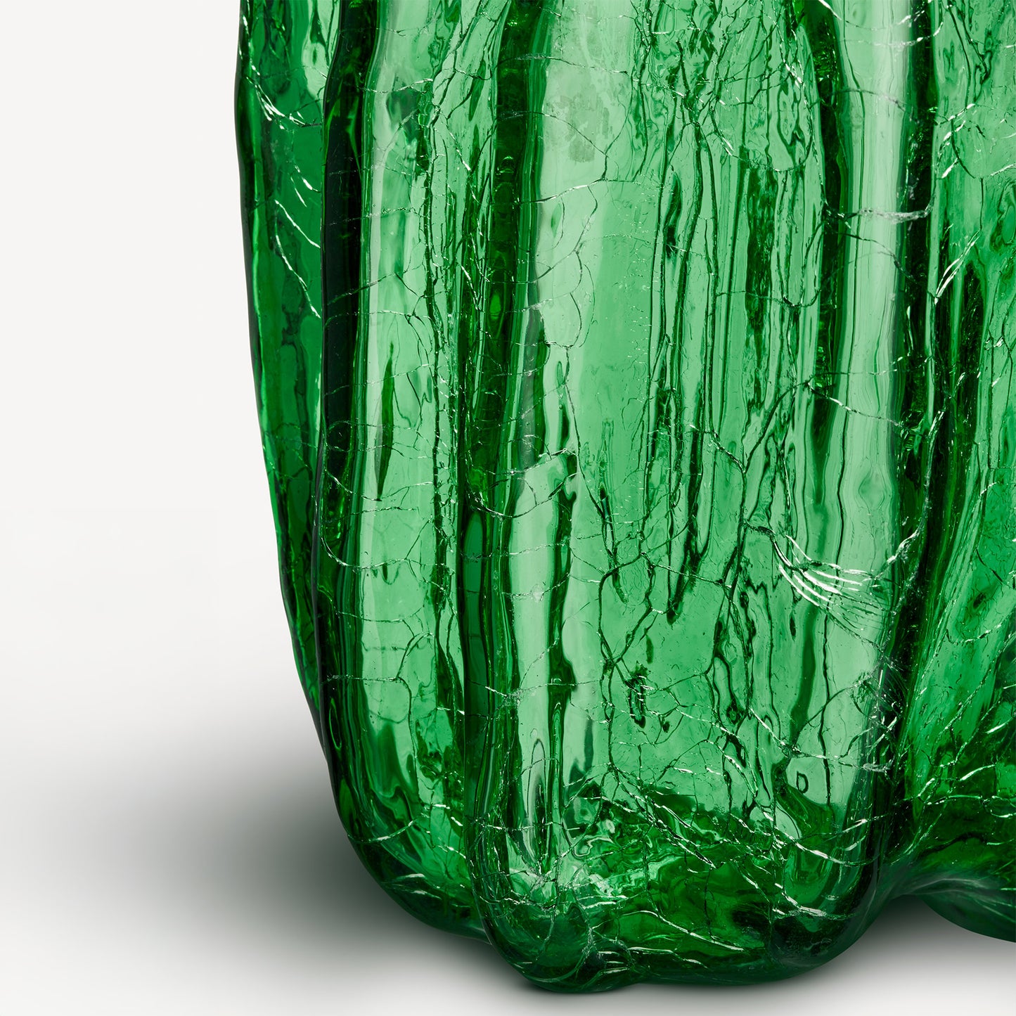 Crackle Green Vase Tall