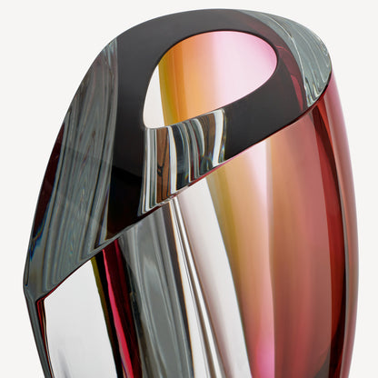 Mirage Gray/Red Vase XL