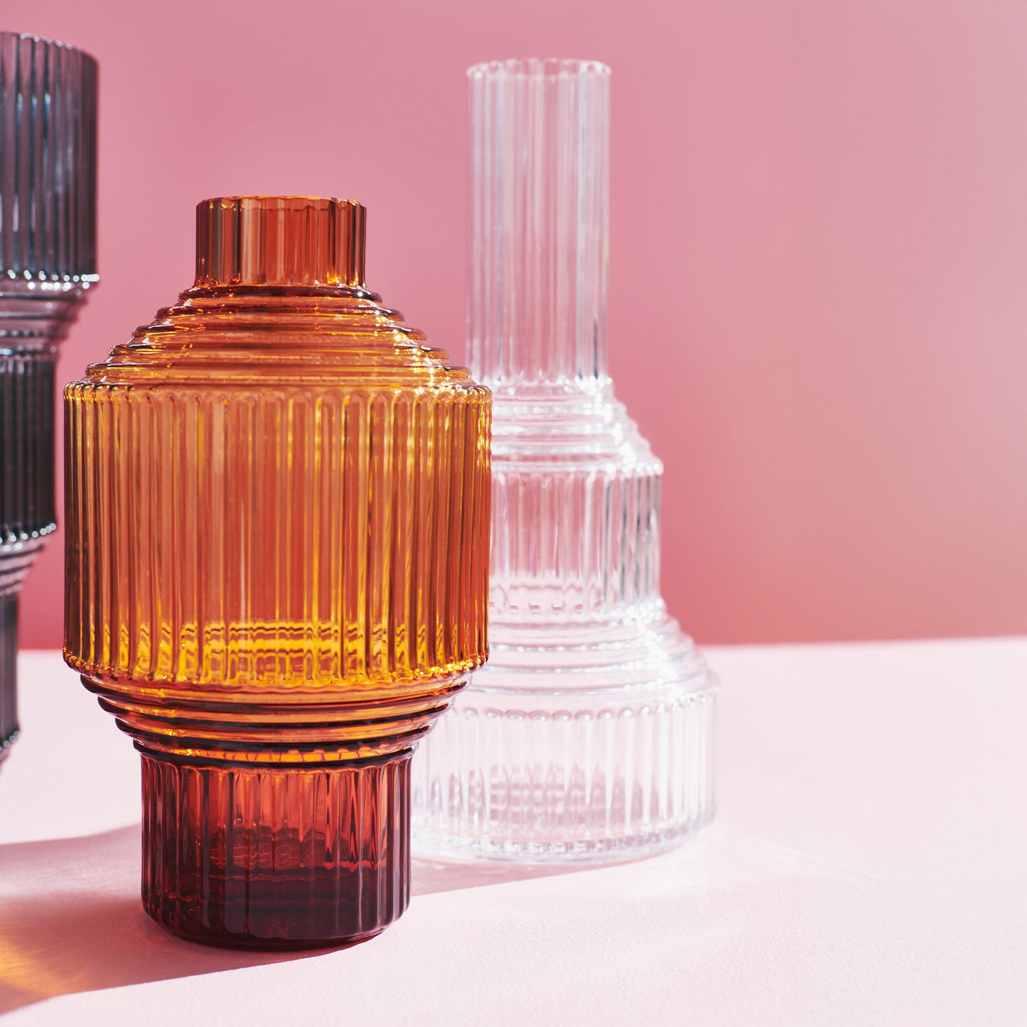 Pavilion Vase Dark Amber Small