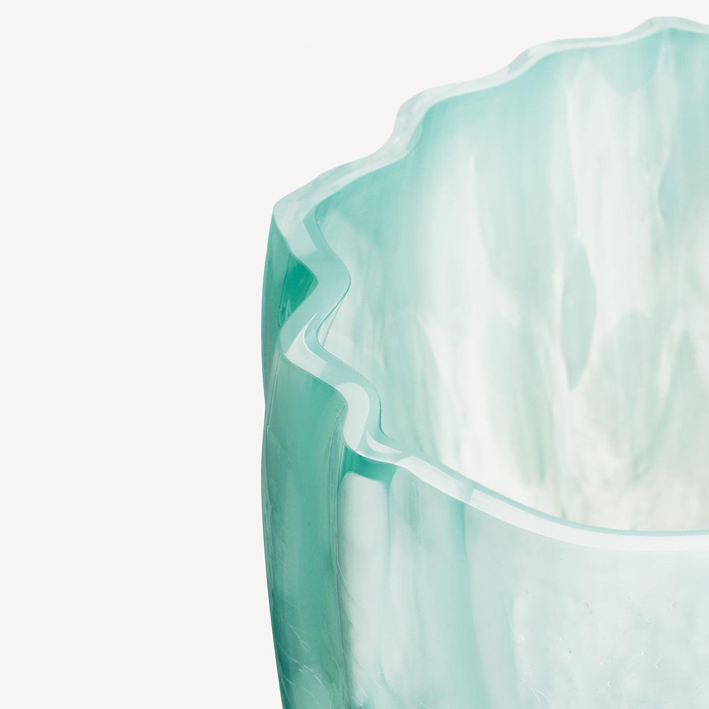 Crackle Vase Tall Jade Green