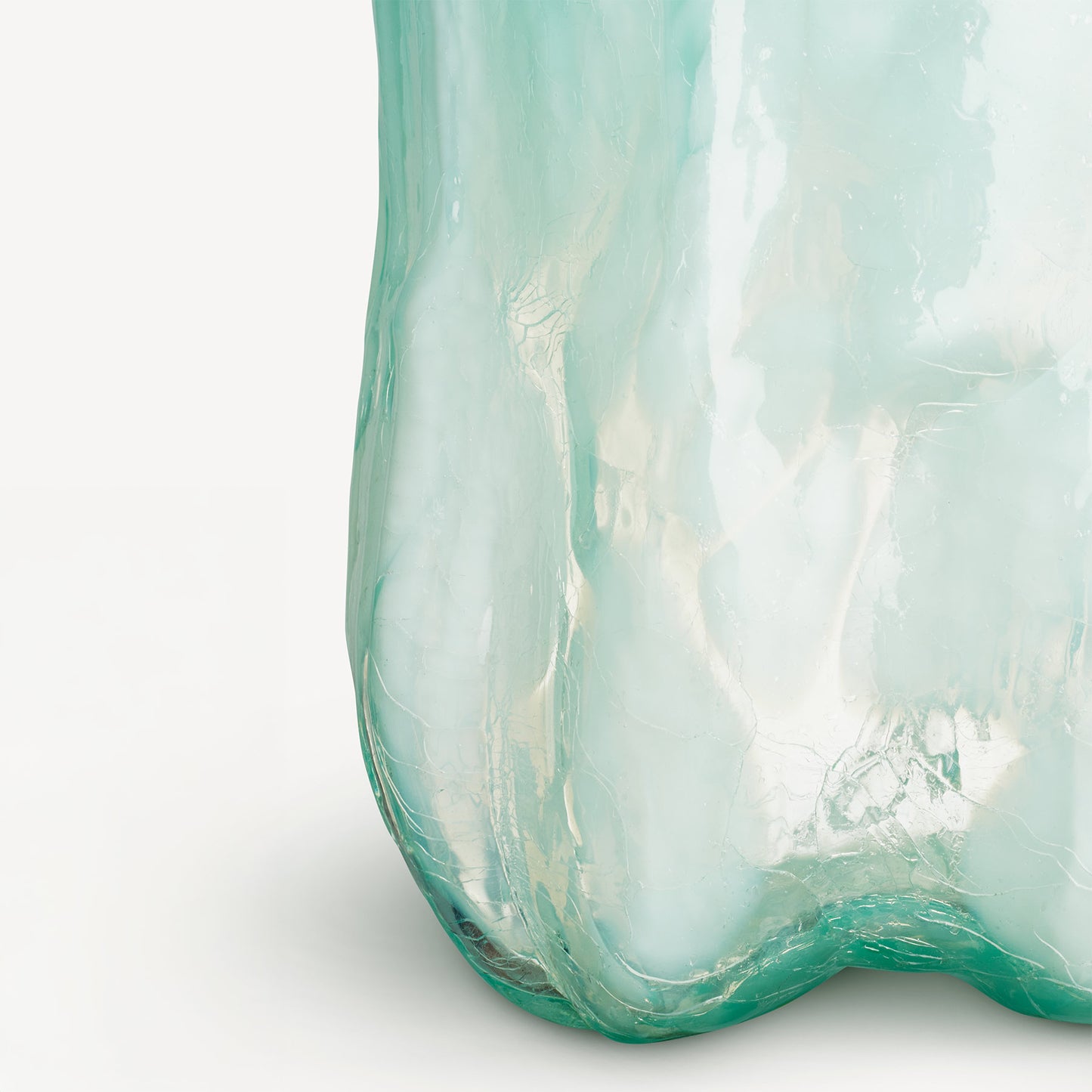Crackle Vase Tall Jade Green