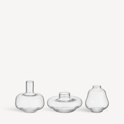 Kappa Vases Clear Mini Set of 3